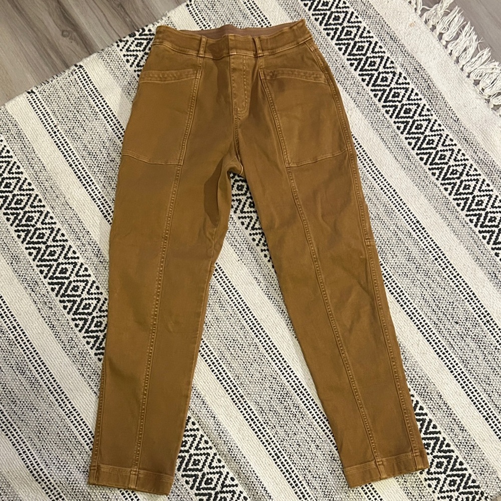 SPANX Tan High-Waisted straight Pants